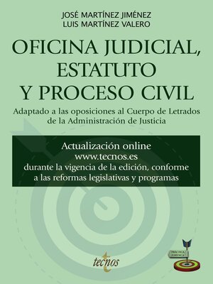 cover image of Oficina judicial, estatuto y proceso civil